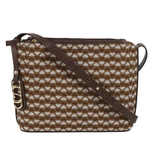 Bolsa Classe Feminina Croosbody Jacquard J0026 Nocciola/Brown