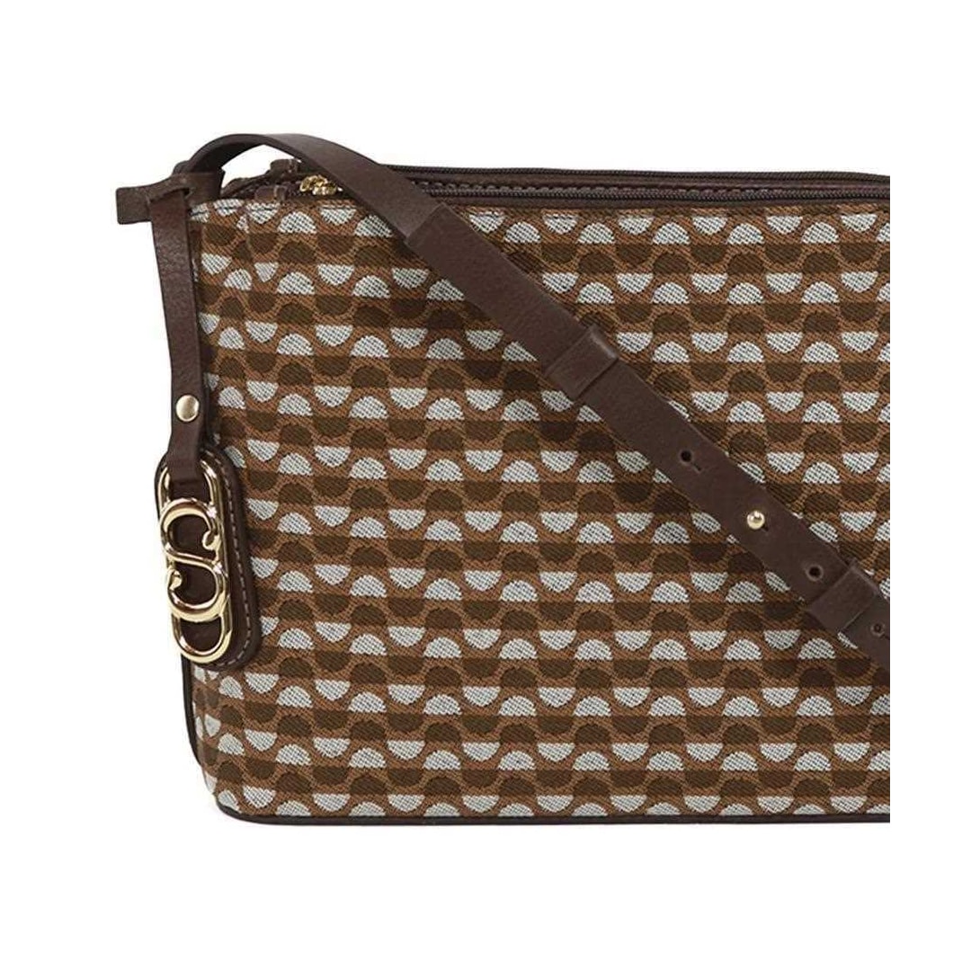 Bolsa Classe Feminina Croosbody Jacquard J0026 Nocciola/Brown Bolsa Classe Feminina Croosbody Jacquard J0026 Nocciola/Brown