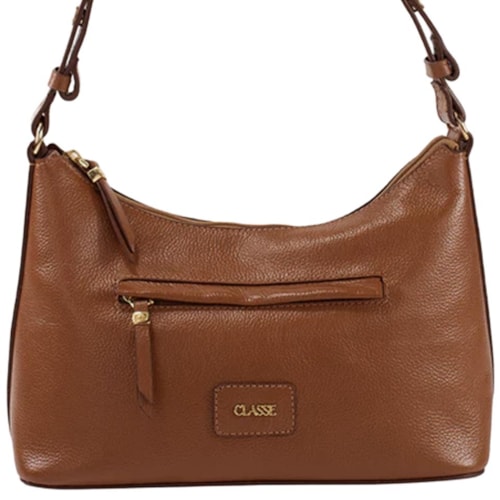 Detalhe - Bolsa Classe Feminina De Couro 3475 Nocciola