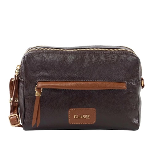 Bolsa Classe Feminina De Couro 3476 Chocolate
