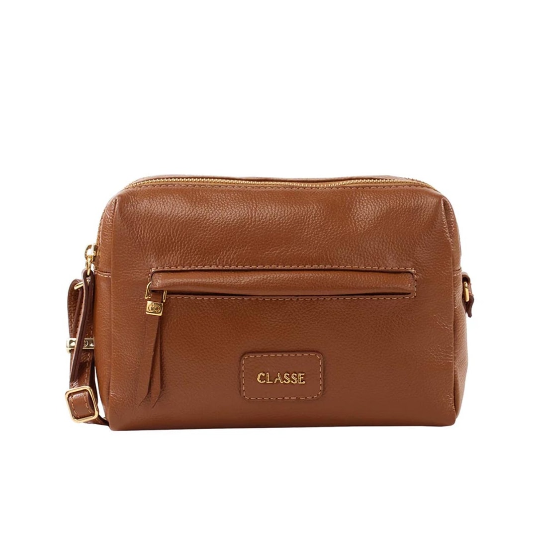 Bolsa Classe Feminina De Couro 3476 Nocciola