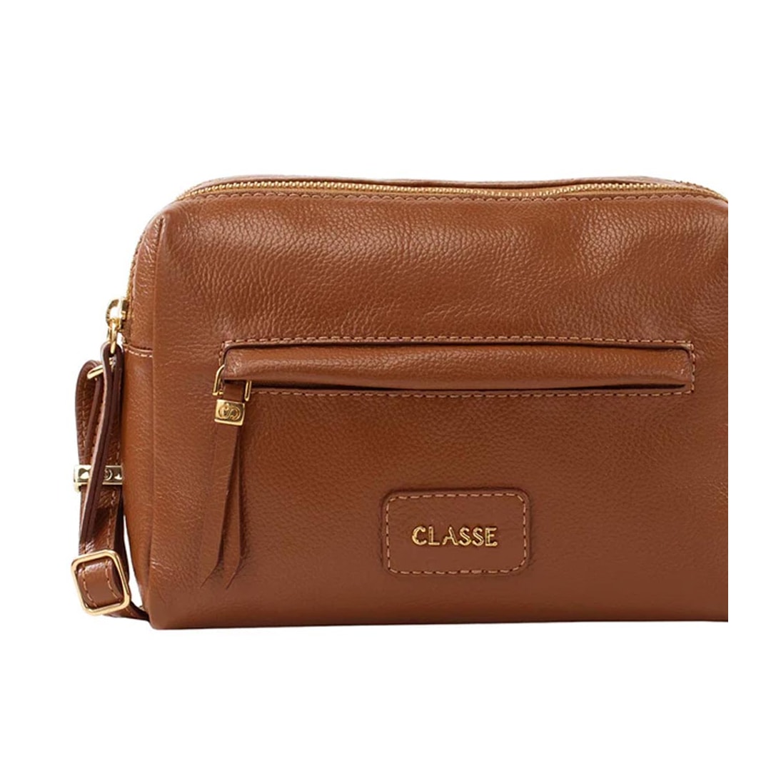 Bolsa Classe Feminina De Couro 3476 Nocciola