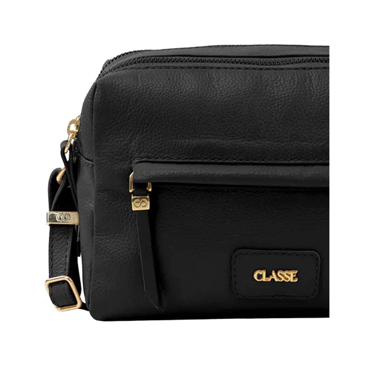 Bolsa Classe Feminina De Couro 3476 Preto Bolsa Classe Feminina De Couro 3476 Preto