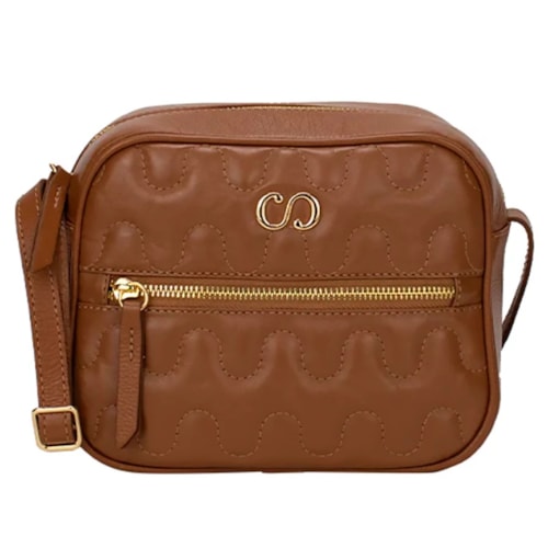 Bolsa Classe Feminina De Couro Bag 2977-2 Nocciola