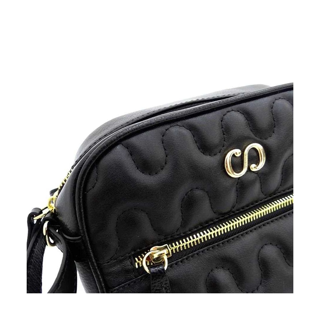 Bolsa Classe Feminina De Couro Bag 2977-2 Preto Bolsa Classe Feminina De Couro Bag 2977-2 Preto