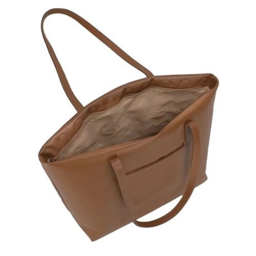 Detalhe - Bolsa Classe Feminina De Couro Bag 3036-3 Nocciola