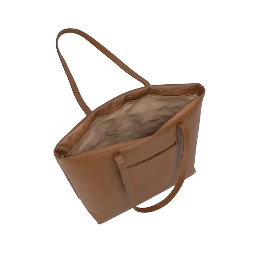 Bolsa Classe Feminina De Couro Bag 3036-3 Nocciola