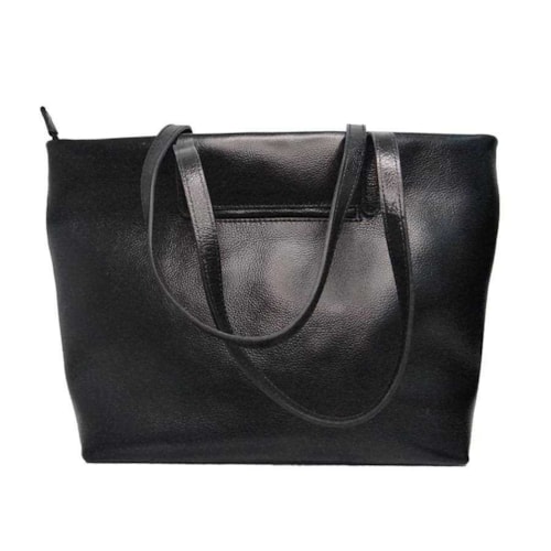 Detalhe - Bolsa Classe Feminina De Couro Bag 3036-3 Preto