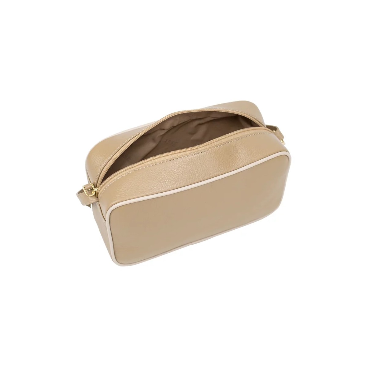 Bolsa Classe Feminina De Couro Camera Bag 3171 Creme Bolsa Classe Feminina De Couro Camera Bag 3171 Creme