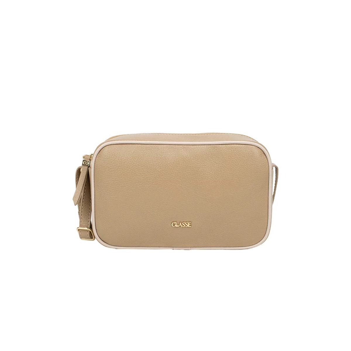 Bolsa Classe Feminina De Couro Camera Bag 3171 Creme Bolsa Classe Feminina De Couro Camera Bag 3171 Creme