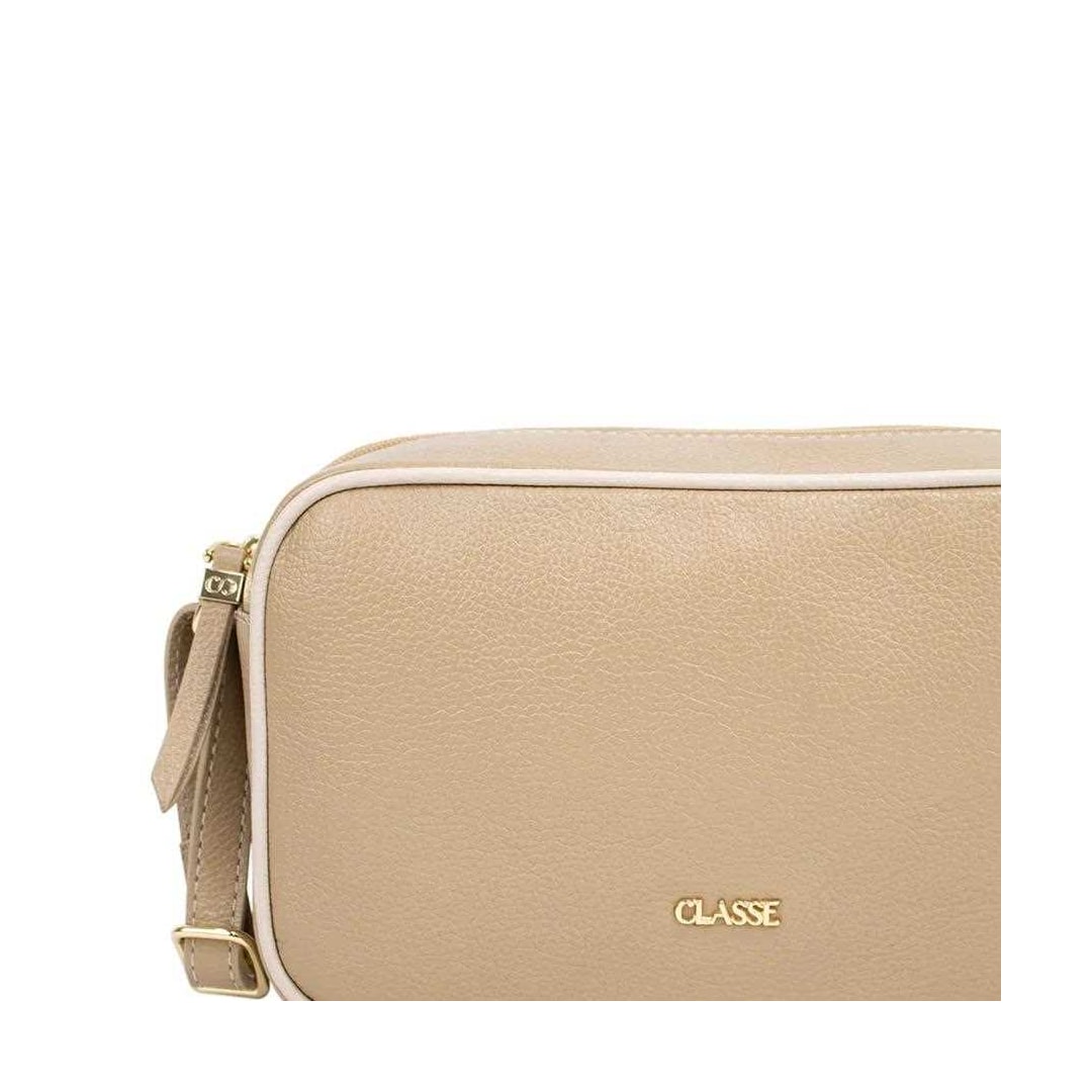 Bolsa Classe Feminina De Couro Camera Bag 3171 Creme Bolsa Classe Feminina De Couro Camera Bag 3171 Creme