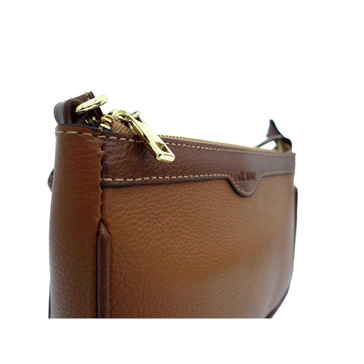 Bolsa Classe Feminina De Couro Croosbody 3016-2 Castor Bolsa Classe Feminina De Couro Croosbody 3016-2 Castor