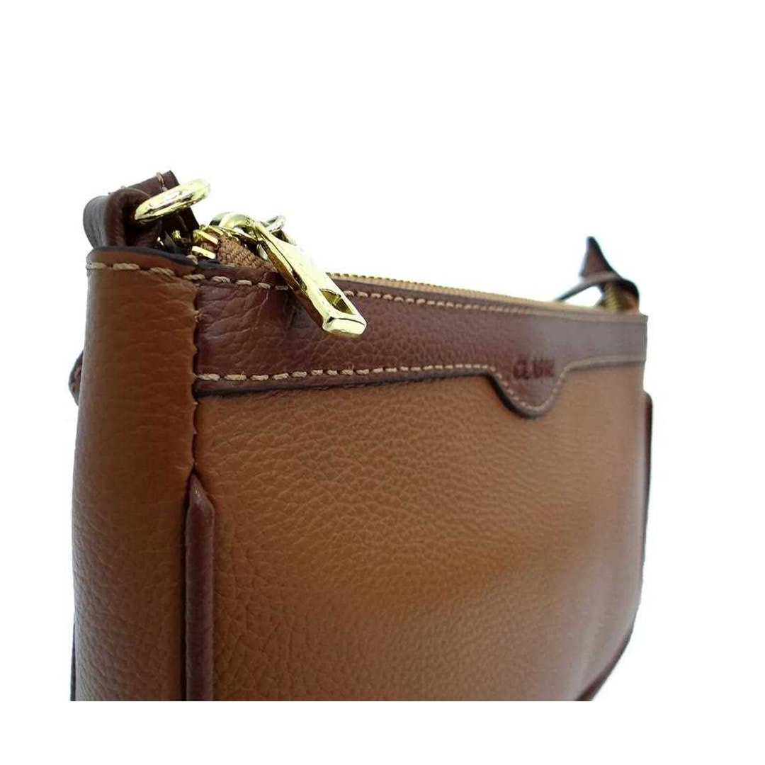 Bolsa Classe Feminina De Couro Croosbody 3016-2 Castor