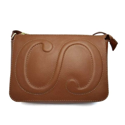 Bolsa Classe Feminina De Couro Croosbody 3116-3 Nocciola