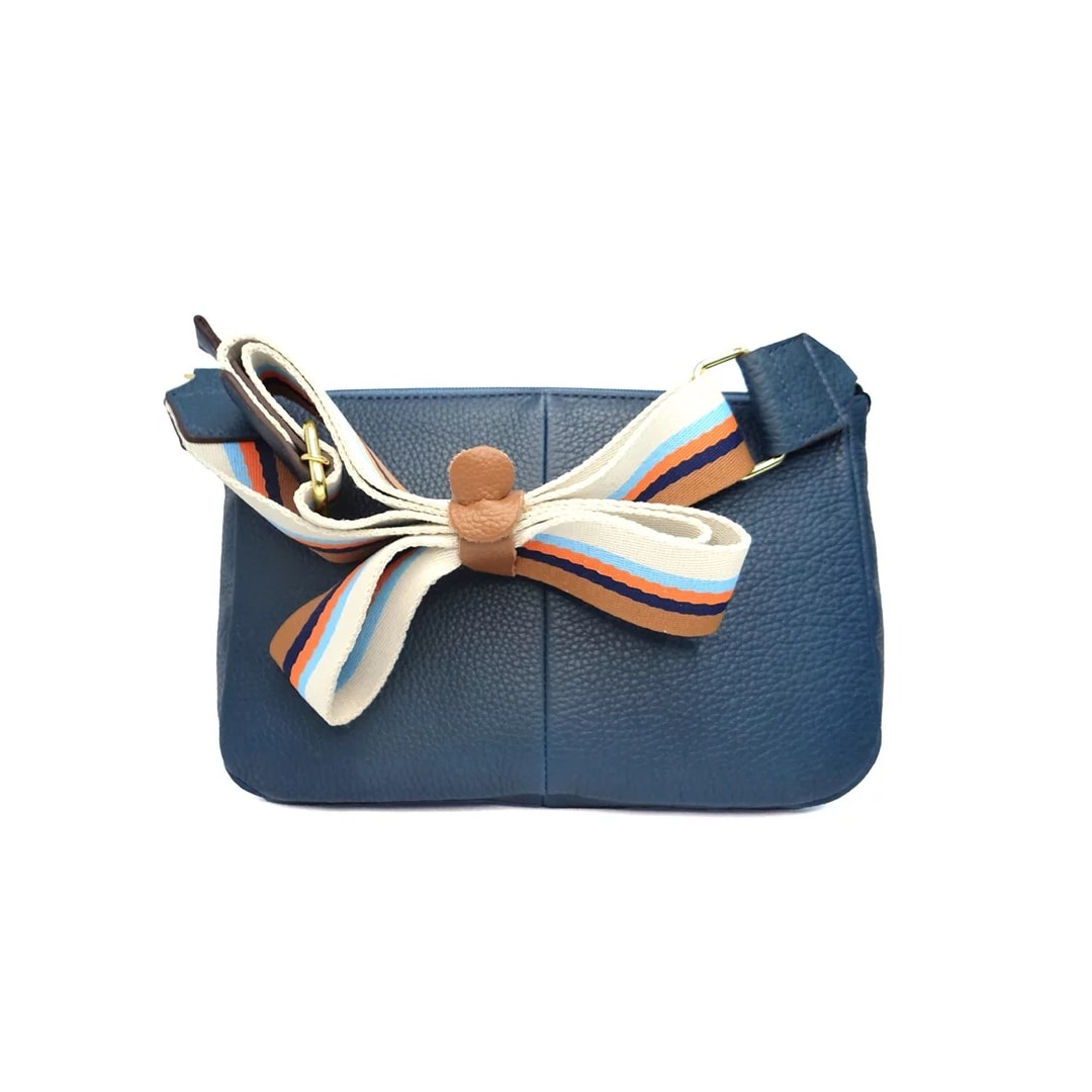 Bolsa Classe Feminina De Couro Croosbody 3122-A Petroleo