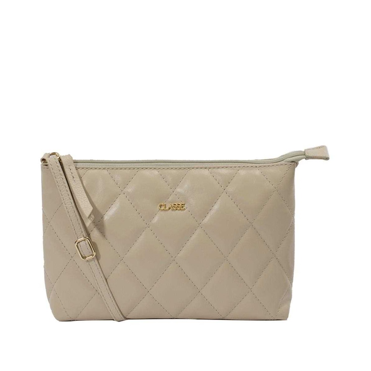 Bolsa Classe Feminina De Couro Croosbody 3151-2 Creme Bolsa Classe Feminina De Couro Croosbody 3151-2 Creme