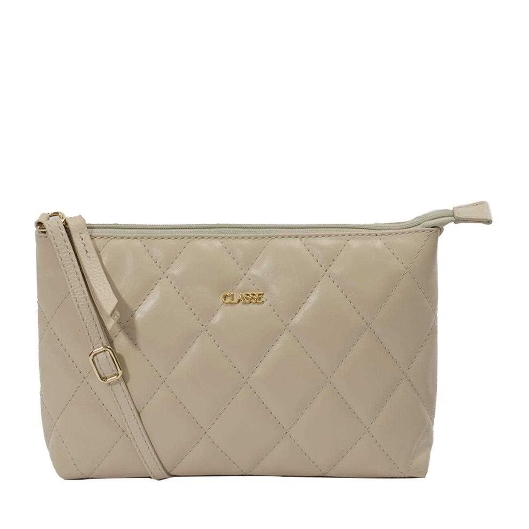Bolsa Classe Feminina De Couro Croosbody 3151-2 Creme Bolsa Classe Feminina De Couro Croosbody 3151-2 Creme