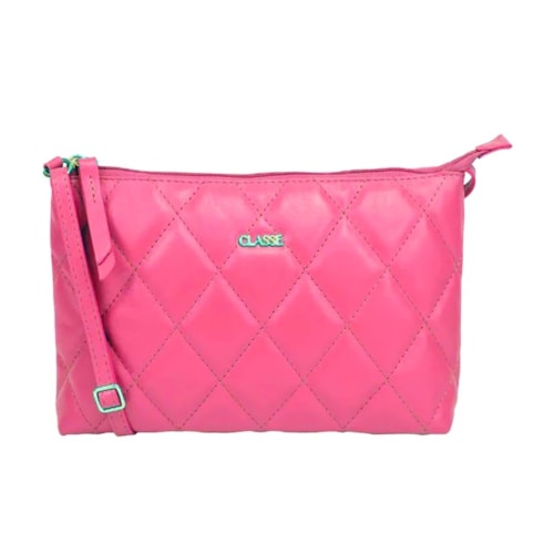 Bolsa Classe Feminina De Couro Croosbody 3151-2 Magenta