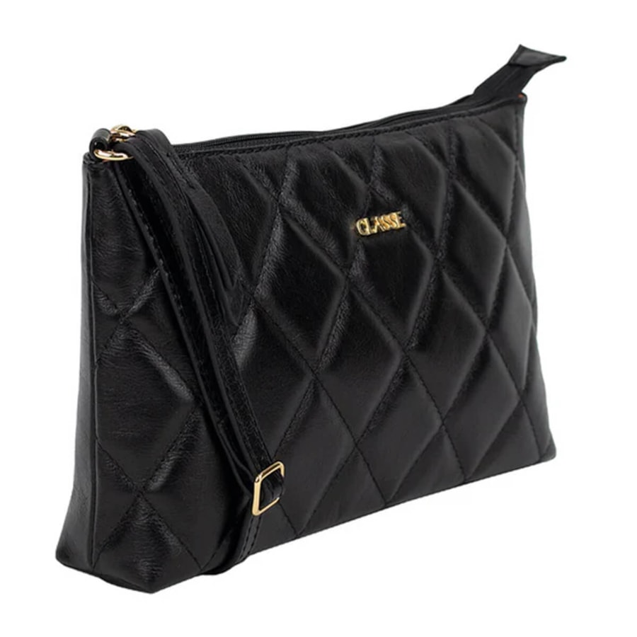 Bolsa Classe Feminina De Couro Croosbody 3151-2 Preto