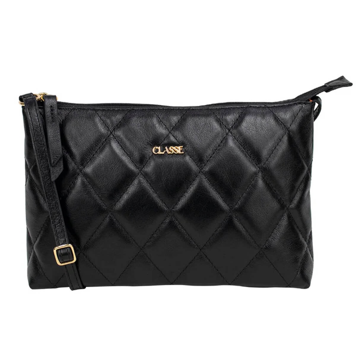 Bolsa Classe Feminina De Couro Croosbody 3151-2 Preto Bolsa Classe Feminina De Couro Croosbody 3151-2 Preto