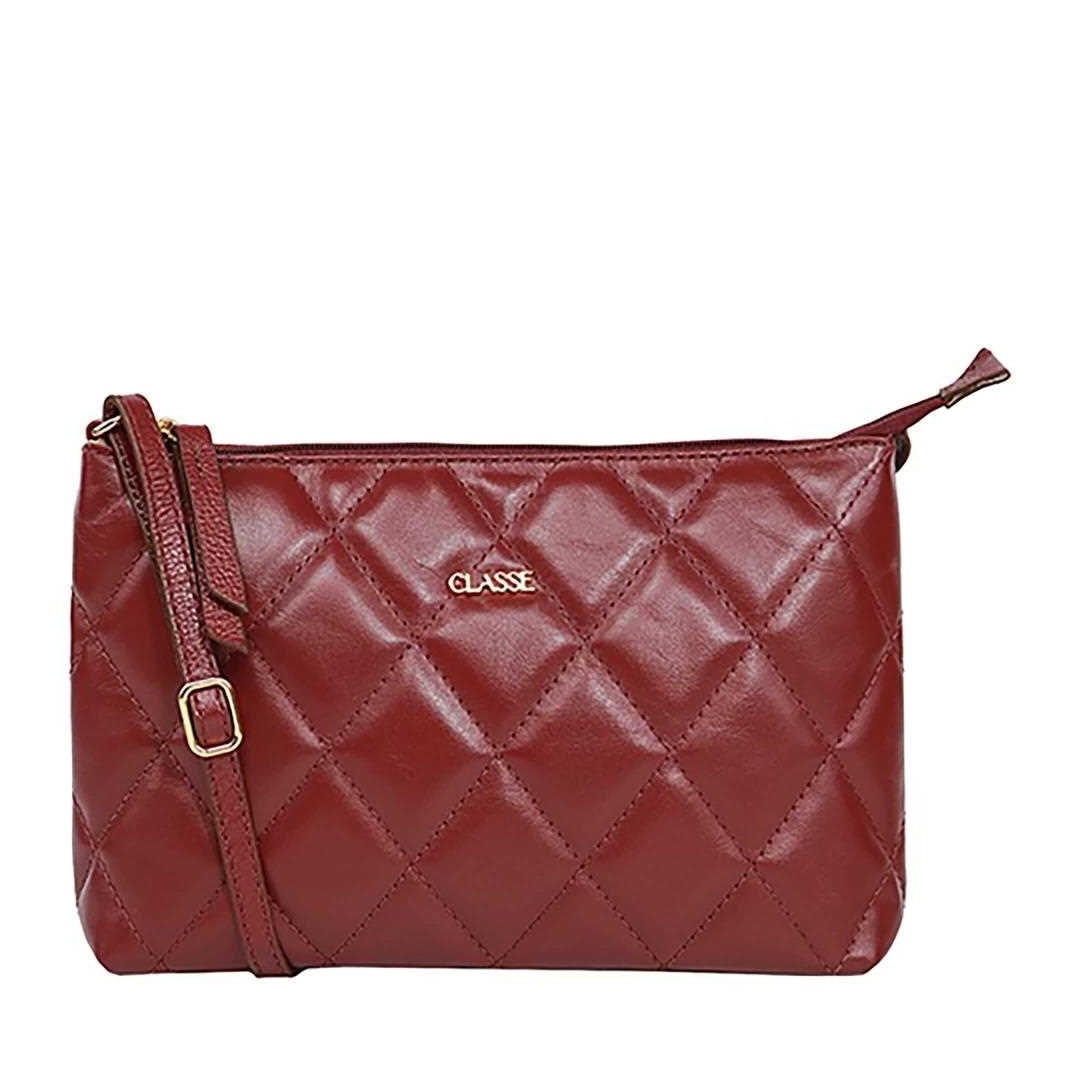 Bolsa Classe Feminina De Couro Croosbody 3151-2 Ruby Bolsa Classe Feminina De Couro Croosbody 3151-2 Ruby