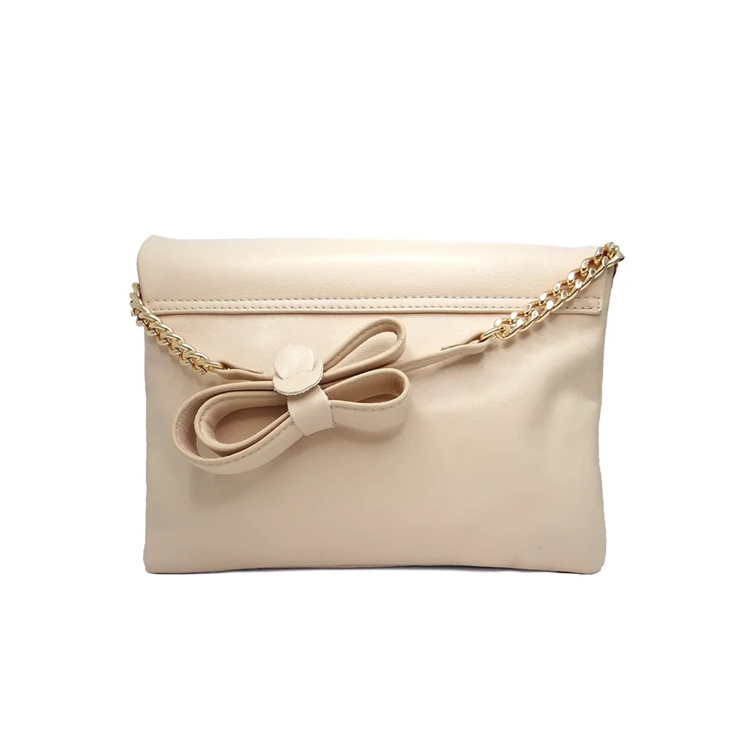 Bolsa Classe Feminina De Couro Tiracolo 3194 Creme