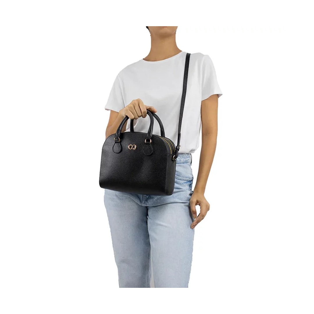 Bolsa Classe Feminina De Couro Tote 2987 Preto