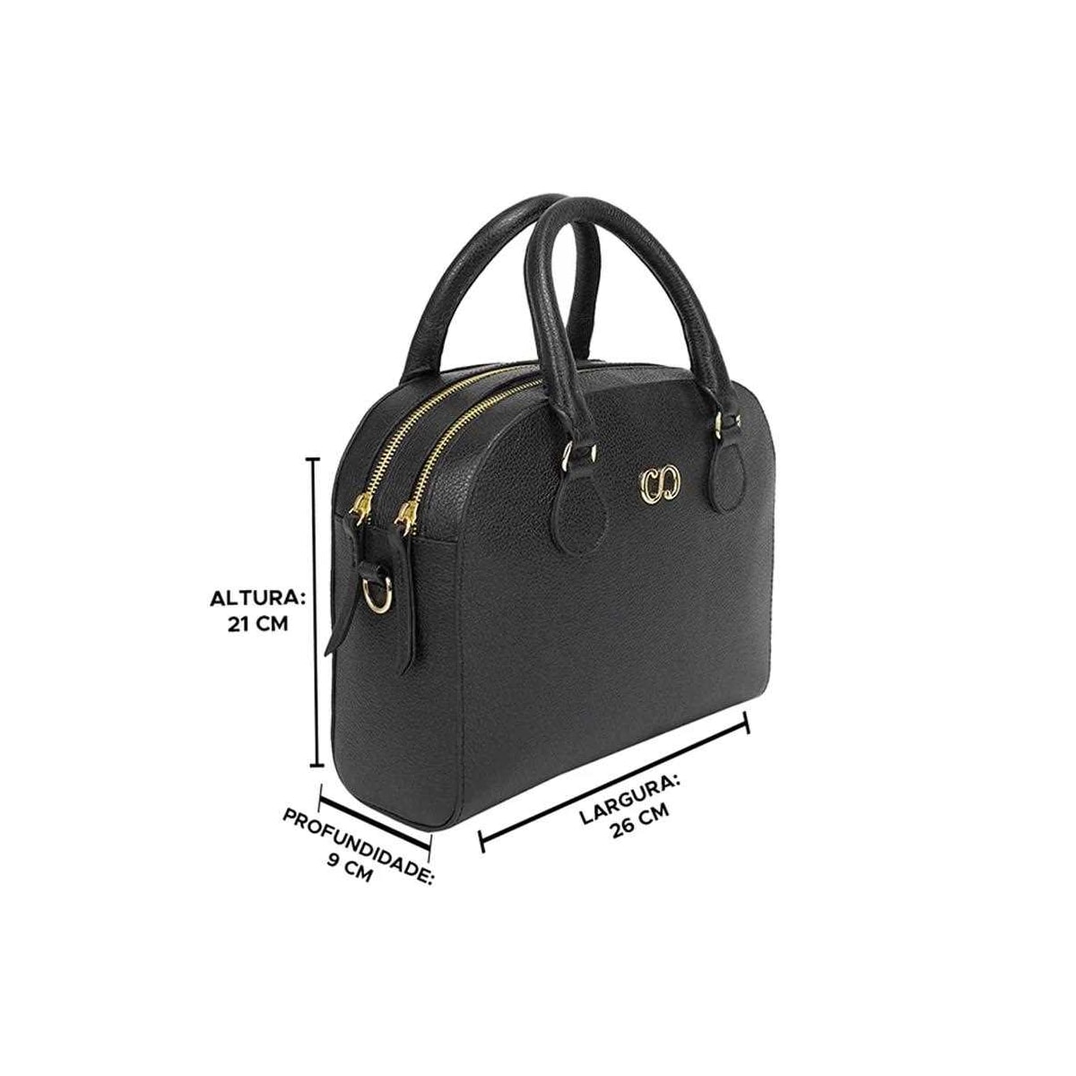 Bolsa Classe Feminina De Couro Tote 2987 Preto Bolsa Classe Feminina De Couro Tote 2987 Preto
