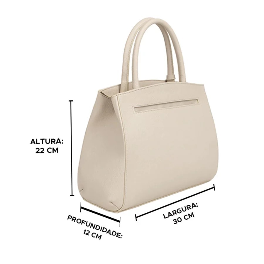 Bolsa Classe Feminina De Couro Tote 3188 Creme Bolsa Classe Feminina De Couro Tote 3188 Creme