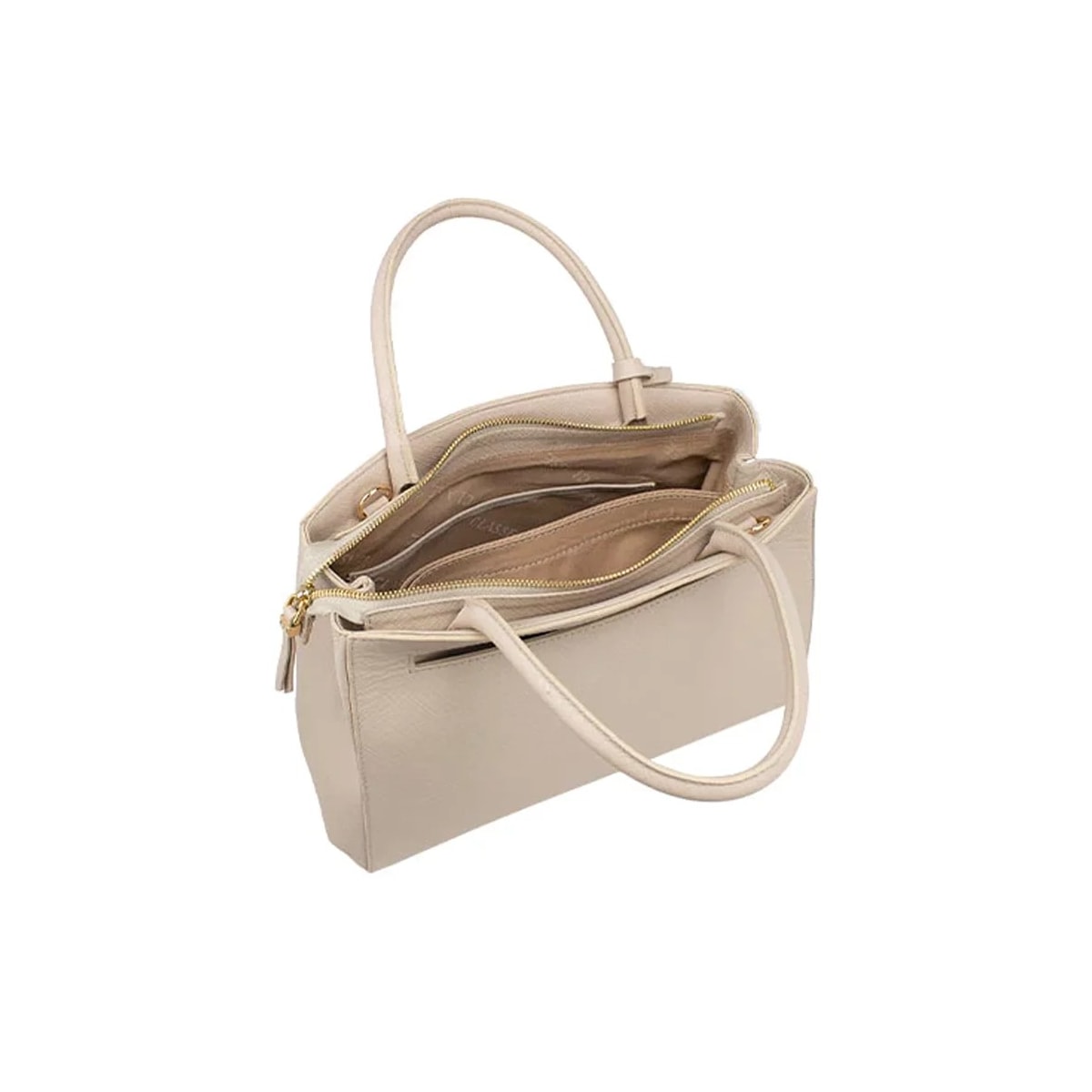 Bolsa Classe Feminina De Couro Tote 3188 Creme Bolsa Classe Feminina De Couro Tote 3188 Creme