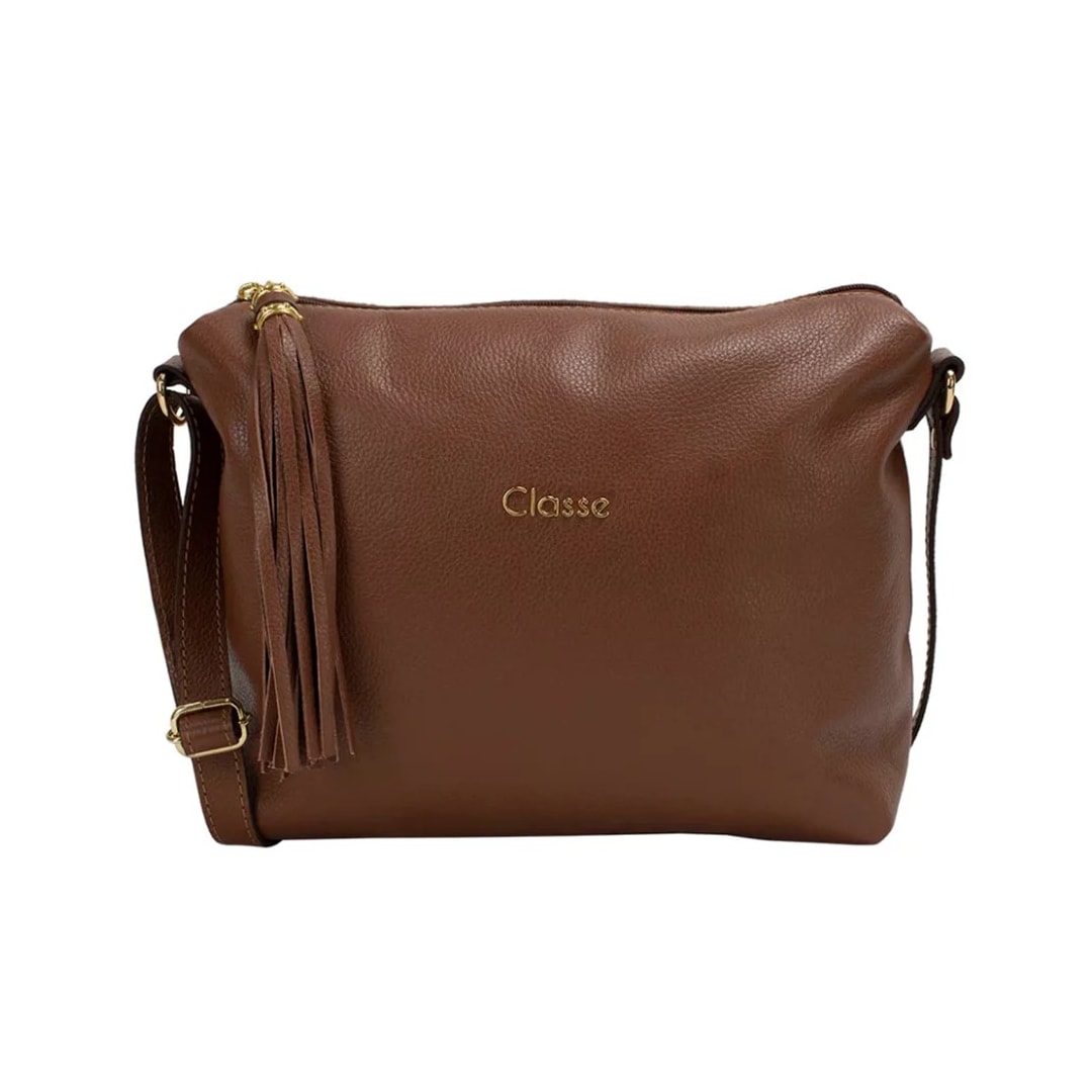 Bolsa Classe Feminina Tiracolo De Couro 1751 Castor Bolsa Classe Feminina Tiracolo De Couro 1751 Castor