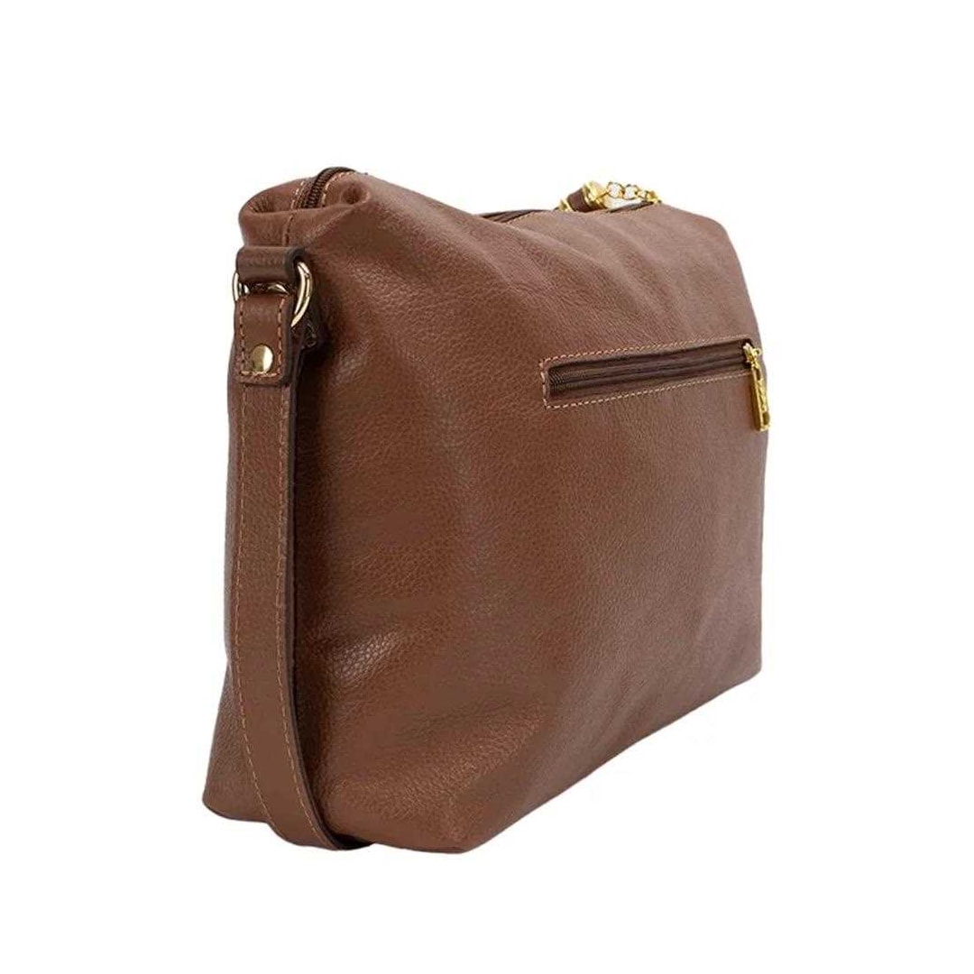 Bolsa Classe Feminina Tiracolo De Couro 1751 Castor Bolsa Classe Feminina Tiracolo De Couro 1751 Castor