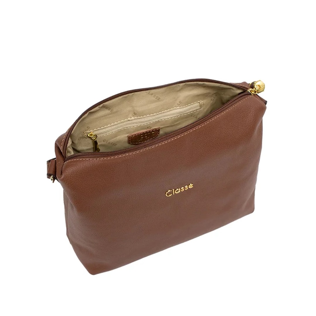 Bolsa Classe Feminina Tiracolo De Couro 1751 Castor Bolsa Classe Feminina Tiracolo De Couro 1751 Castor