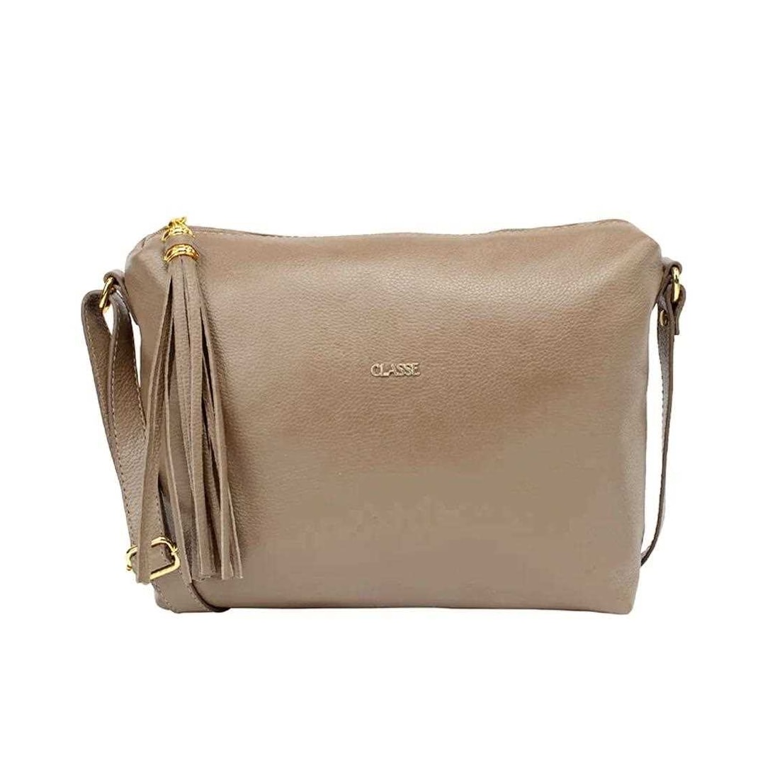 Bolsa Classe Feminina Tiracolo De Couro 1751 Crepe