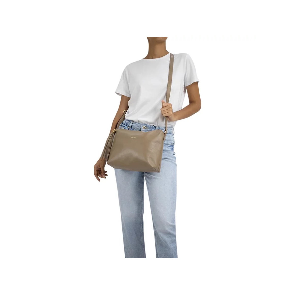 Bolsa Classe Feminina Tiracolo De Couro 1751 Crepe Bolsa Classe Feminina Tiracolo De Couro 1751 Crepe