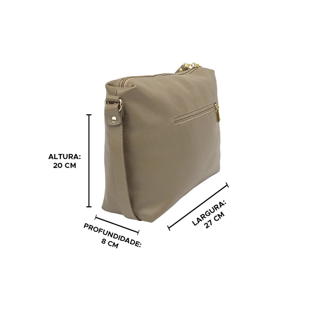 Bolsa Classe Feminina Tiracolo De Couro 1751 Crepe Bolsa Classe Feminina Tiracolo De Couro 1751 Crepe
