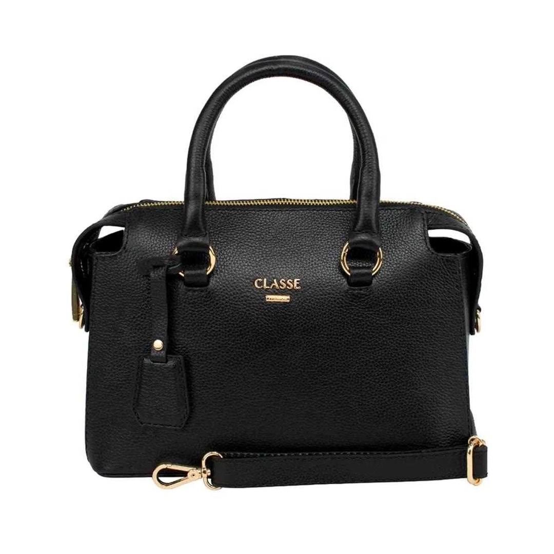 Bolsa Classe Feminina Tiracolo De Couro 2252 Preto