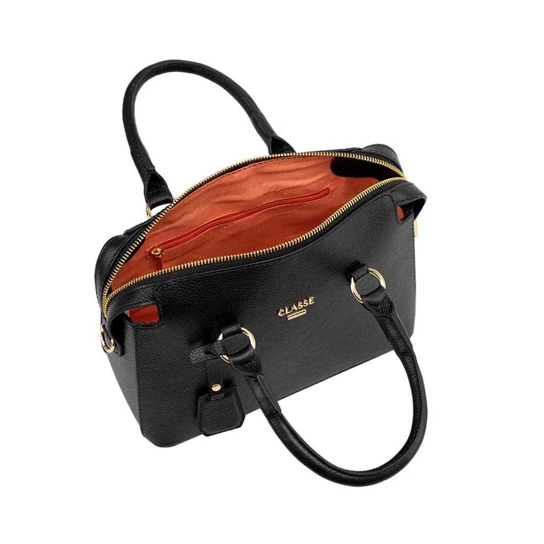 Bolsa Classe Feminina Tiracolo De Couro 2252 Preto