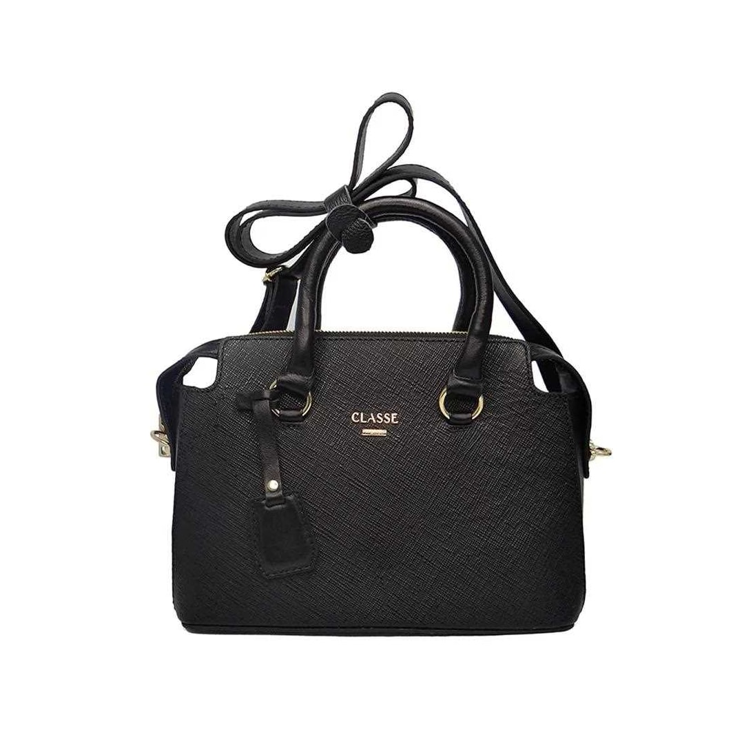 Bolsa Classe Feminina Tiracolo De Couro 2252 Preto Fosco Bolsa Classe Feminina Tiracolo De Couro 2252 Preto Fosco