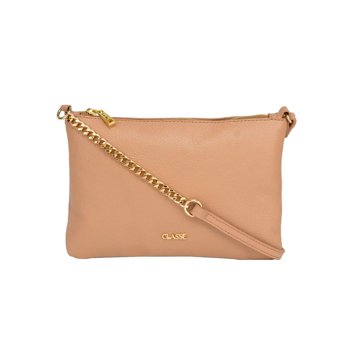 Bolsa Classe Feminina Tiracolo De Couro 302 Tan Bolsa Classe Feminina Tiracolo De Couro 302 Tan