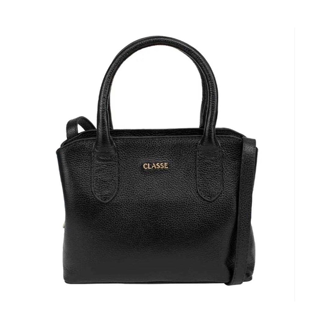 Bolsa Classe Feminina Tiracolo De Couro 3096 Preto