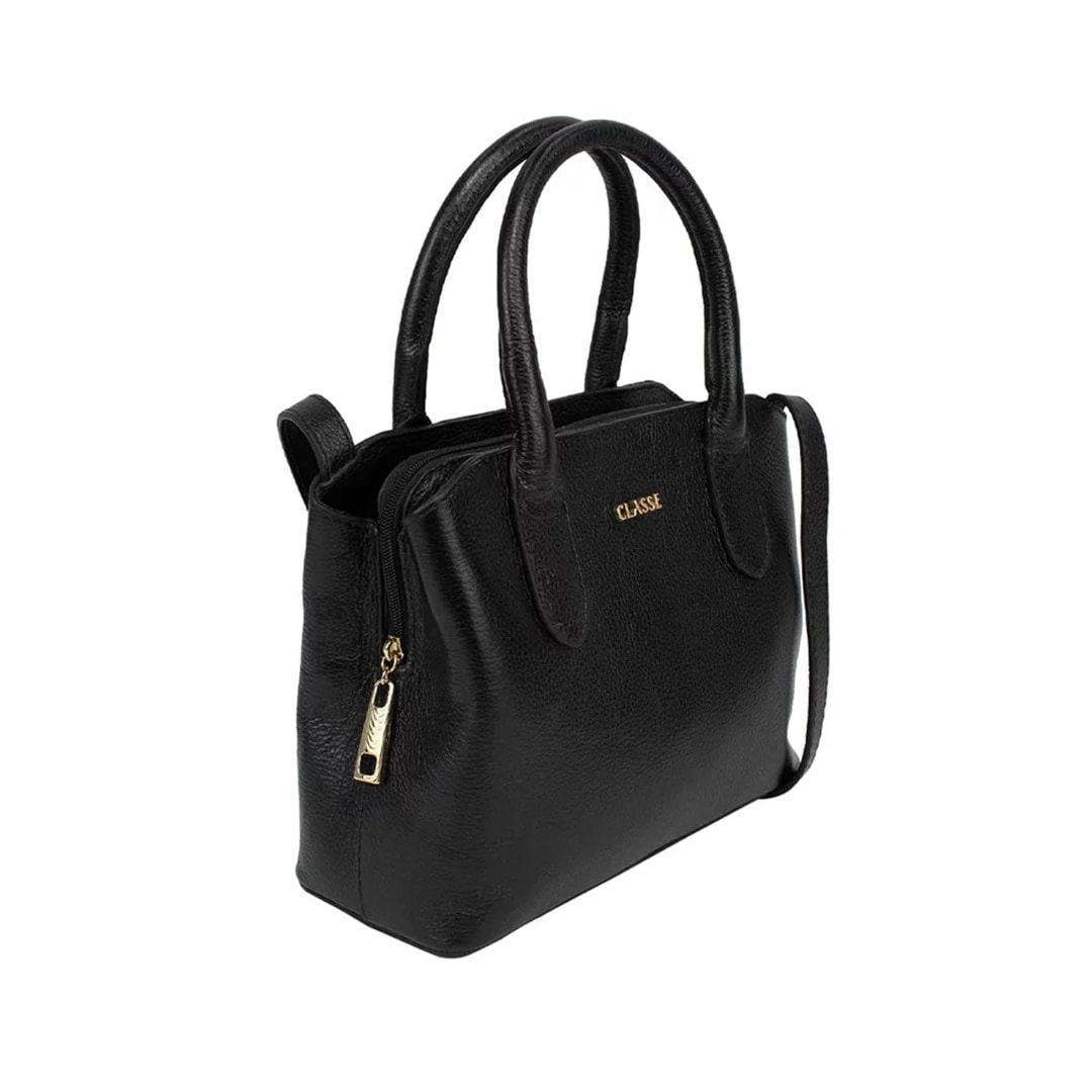 Bolsa Classe Feminina Tiracolo De Couro 3096 Preto