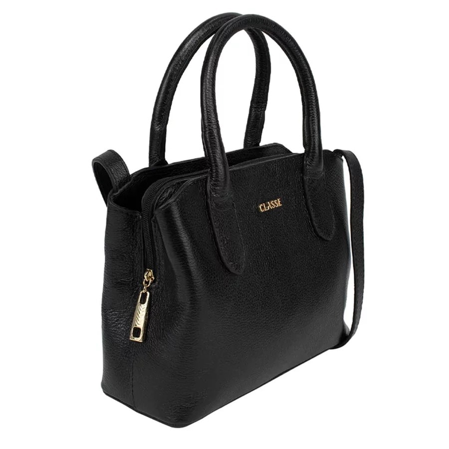 Bolsa Classe Feminina Tiracolo De Couro 3096 Preto Bolsa Classe Feminina Tiracolo De Couro 3096 Preto