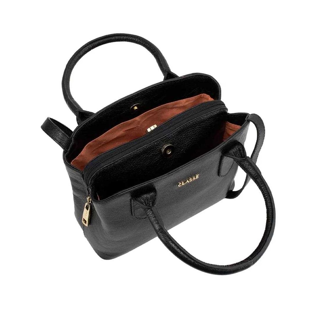 Bolsa Classe Feminina Tiracolo De Couro 3096 Preto Bolsa Classe Feminina Tiracolo De Couro 3096 Preto
