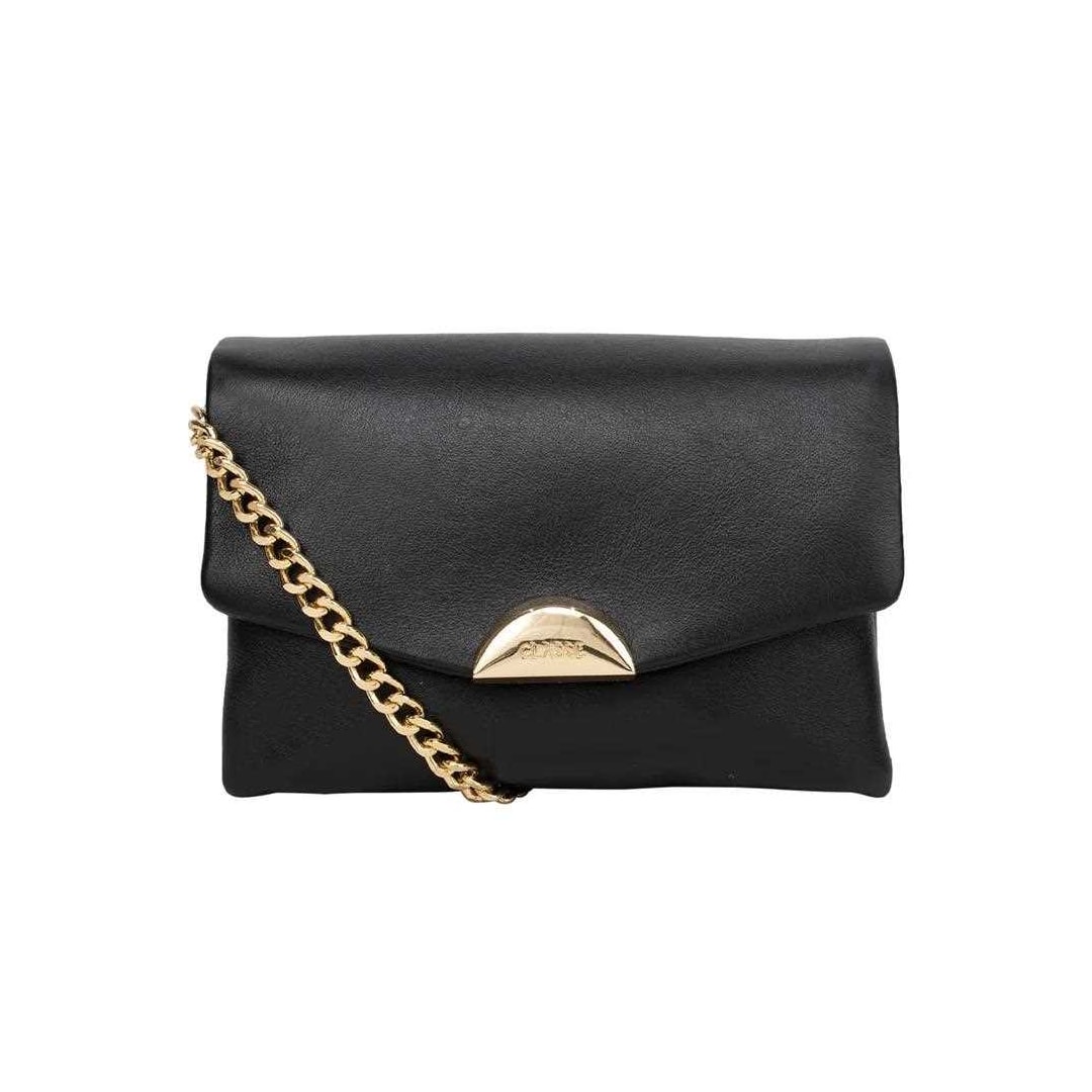 Bolsa Classe Feminina Tiracolo De Couro 3113 Preto