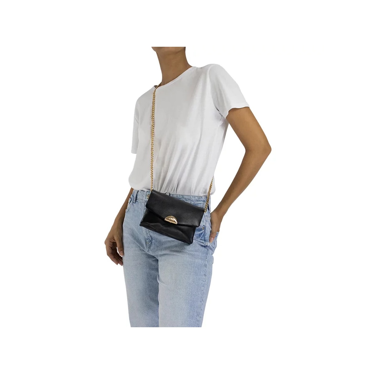 Bolsa Classe Feminina Tiracolo De Couro 3113 Preto