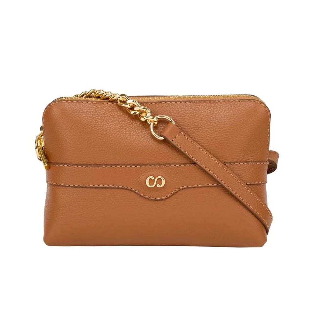 Bolsa Classe Feminina Tiracolo De Couro 3130 Nocciola Bolsa Classe Feminina Tiracolo De Couro 3130 Nocciola