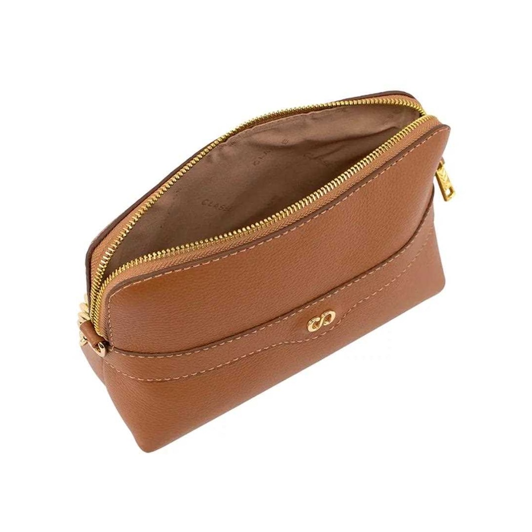 Bolsa Classe Feminina Tiracolo De Couro 3130 Nocciola