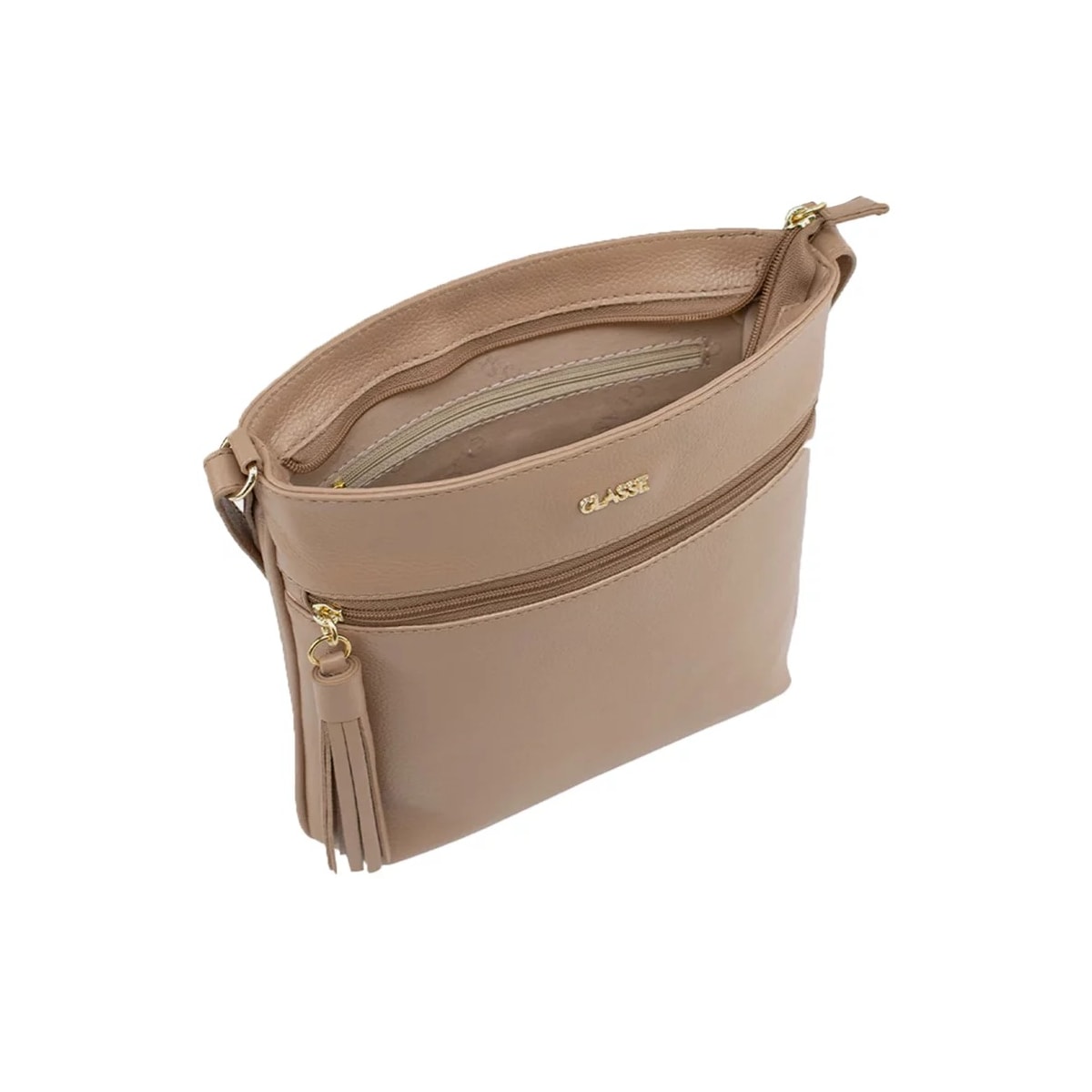 Bolsa Classe Feminina Tiracolo De Couro 3136 Crepe Bolsa Classe Feminina Tiracolo De Couro 3136 Crepe