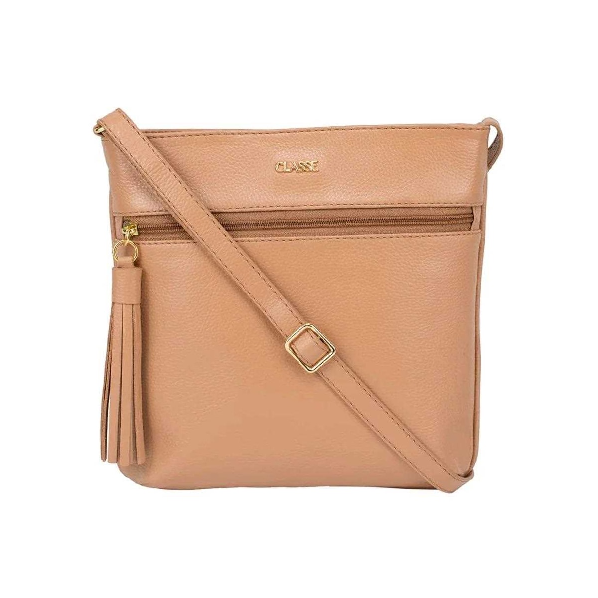 Bolsa Classe Feminina Tiracolo De Couro 3136 Tan Bolsa Classe Feminina Tiracolo De Couro 3136 Tan